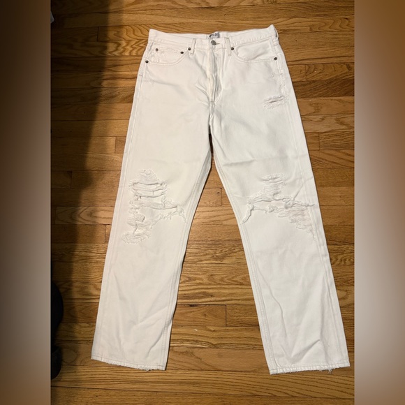 Agolde Denim - Agolde white distressed denim size 30